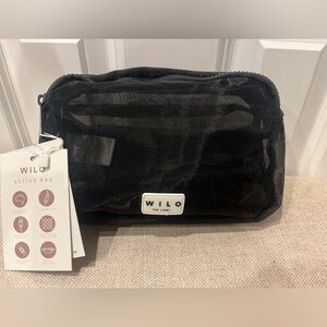 NEW WITH TAGS WILO THE LABEL ACTIVE SHEER BELT BAG- BLACK